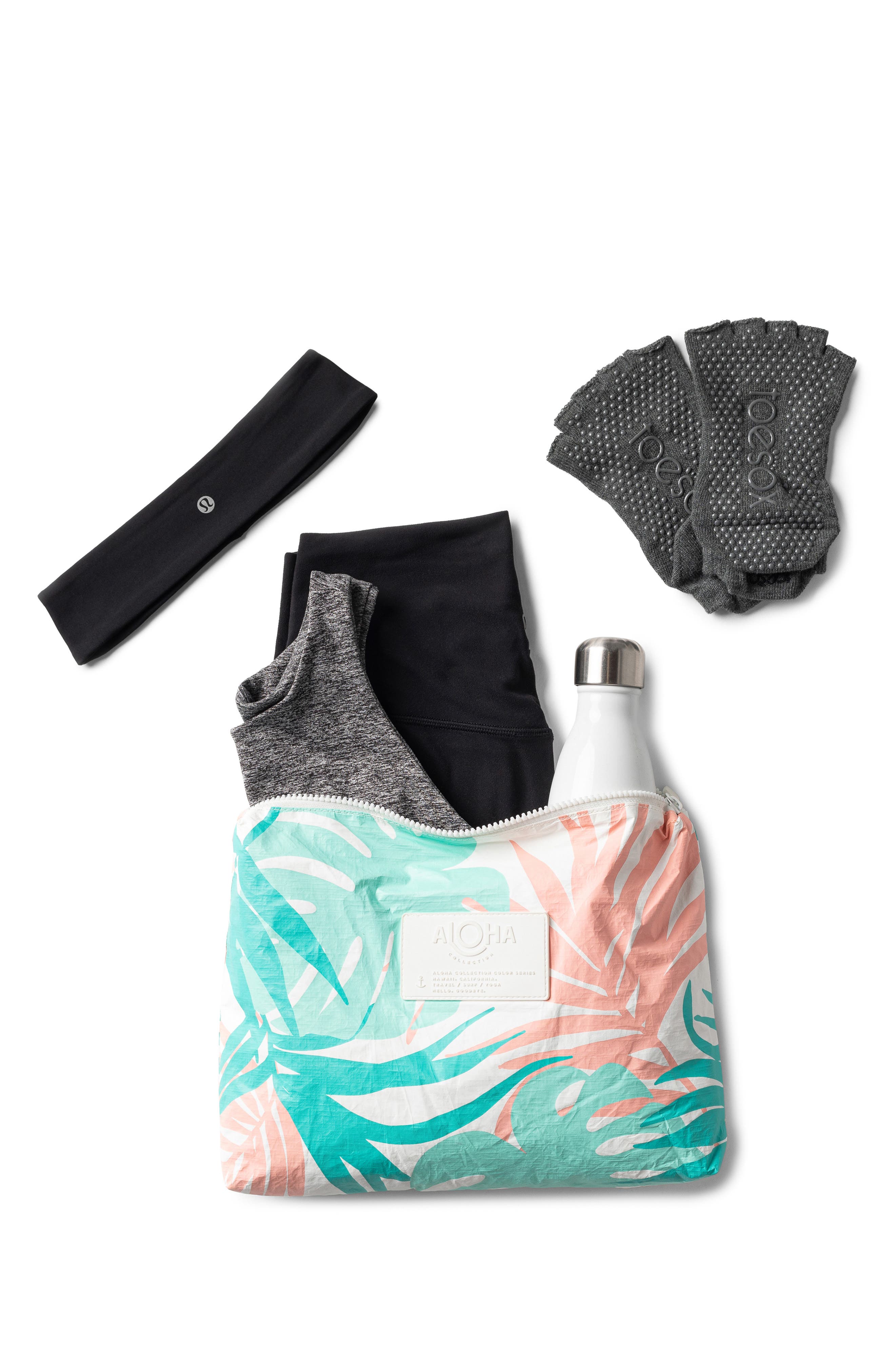 Aloha Collection Mid Tropics Water Resistant Tyvek<sup>®</sup> Zip Pouch, Alternate, color, Aqua