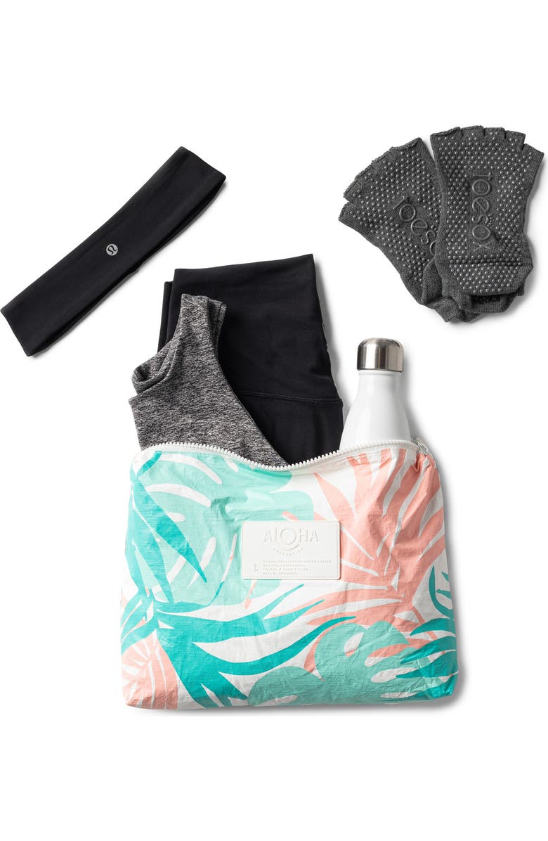 Aloha Collection Mid Tropics Water Resistant Tyvek<sup>®</sup> Zip Pouch, Alternate, color, Aqua