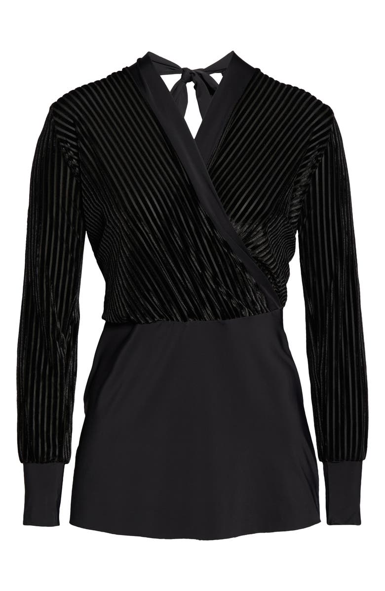 Omnia Paratus Tie Neck Long Sleeve Tunic, Alternate, color, 