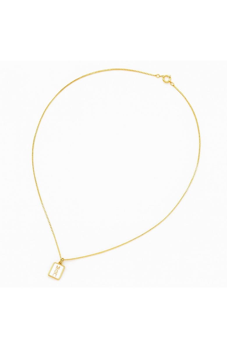 Ivy & Pearl Co. Call Me "mom" Necklace, Main, color, Gold