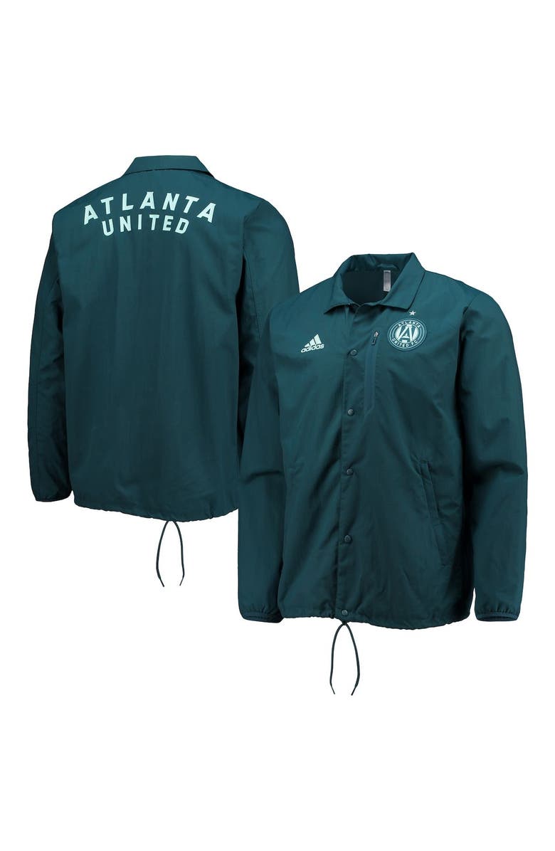 adidas Men's adidas Green Atlanta United FC Anthem Full-Snap Jacket, Main, color, Green