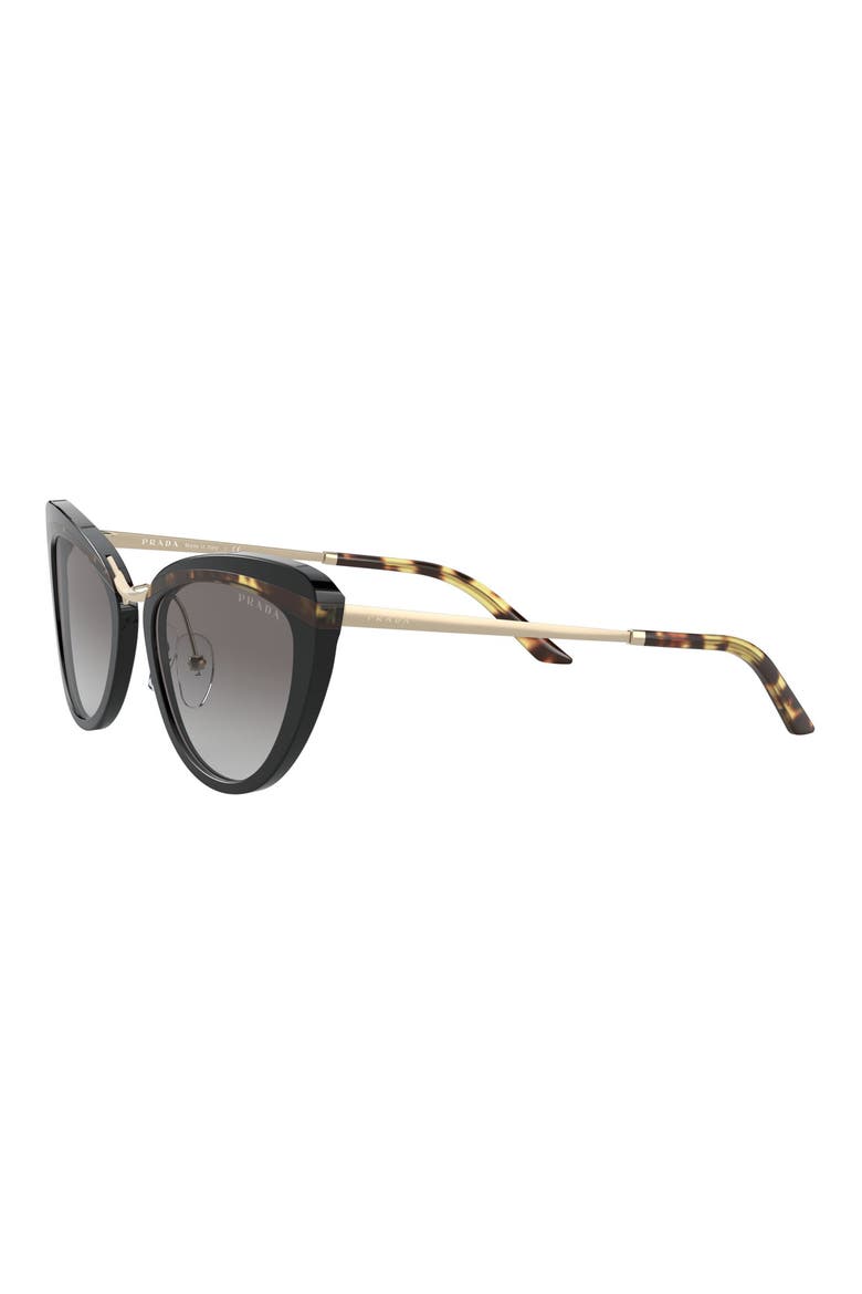 55mm Gradient Cat Eye Sunglasses, Alternate, color, BLACK BROWN