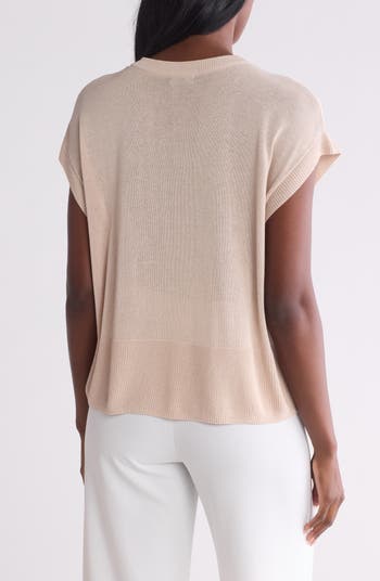 V-Neck Sleeveless Woven Shell Top