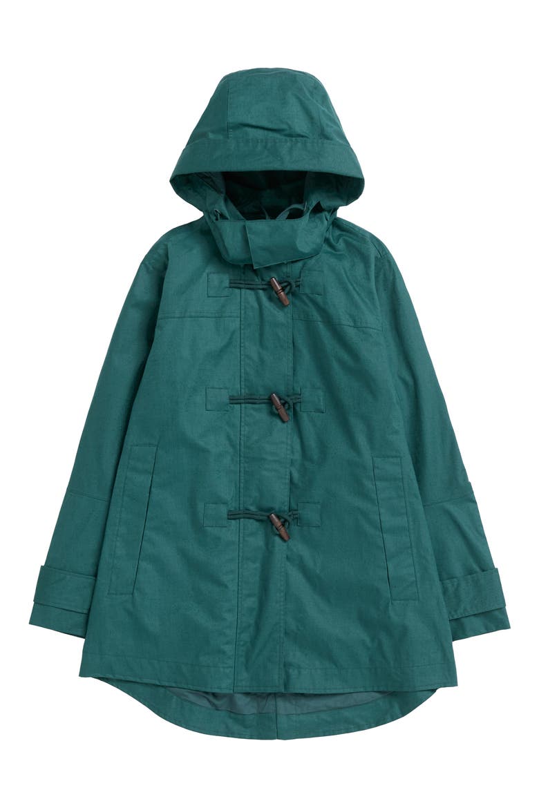Sea Drift Waterproof Hooded Linen & Cotton Rain Coat, Alternate, color, DARK WRECKAGE