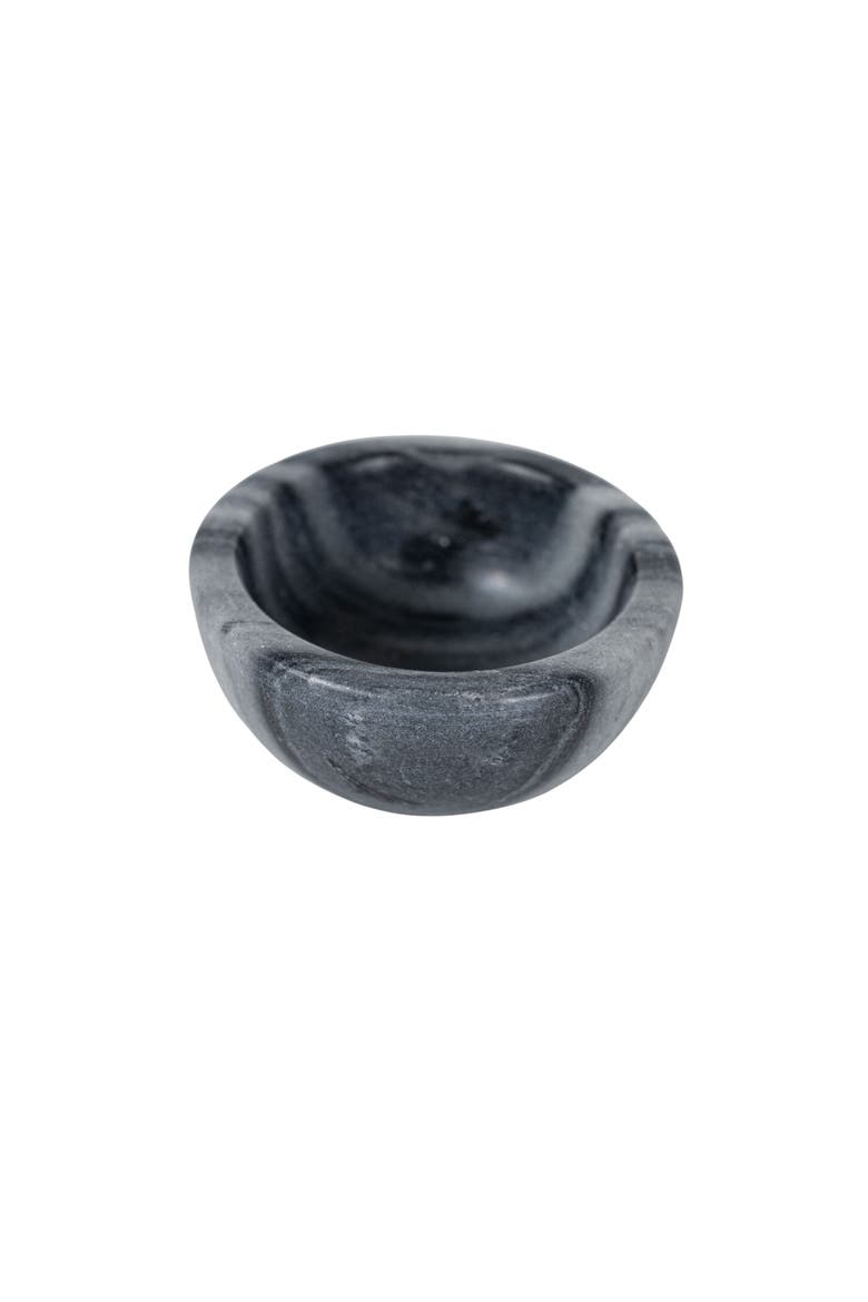 3 Inch Black Marble Serving Bowl, Alternate, color, Black