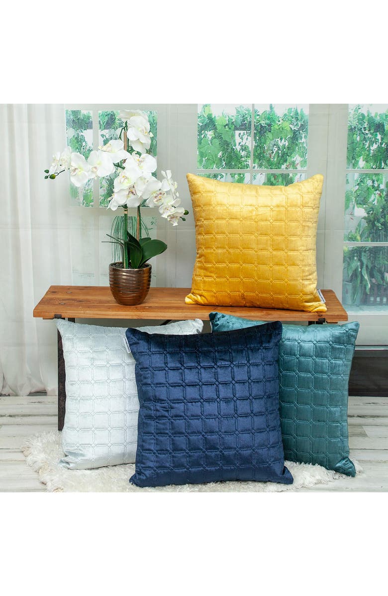 PARKLAND COLLECTION Marrisa Quilted Throw Pillow, Alternate, color, Teal