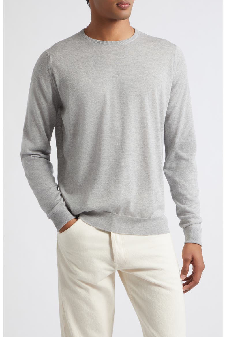 Marcus Virgin Wool Crewneck Sweater, Main, color, NIMBUS