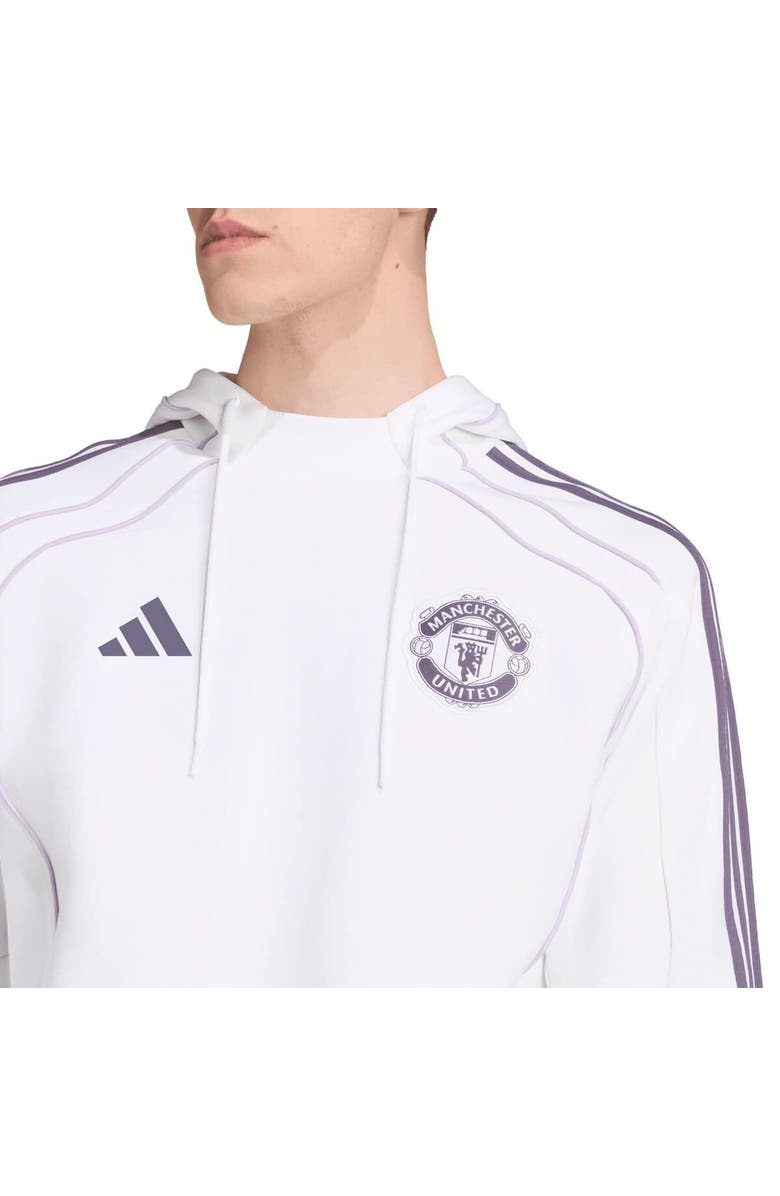 adidas Men's adidas  White Manchester United Urban Purist Raglan Pullover Hoodie, Alternate, color, 