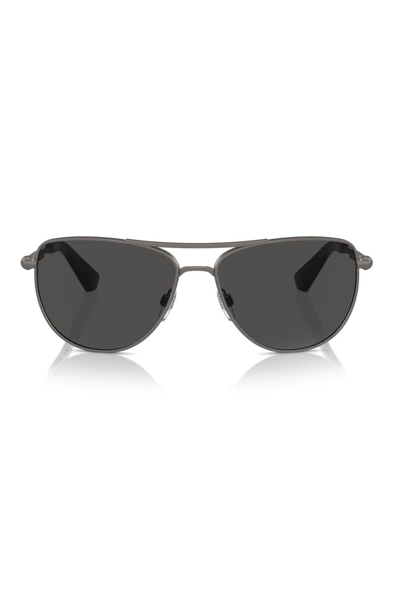 60mm Pilot Sunglasses, Main, color, DARK GREY