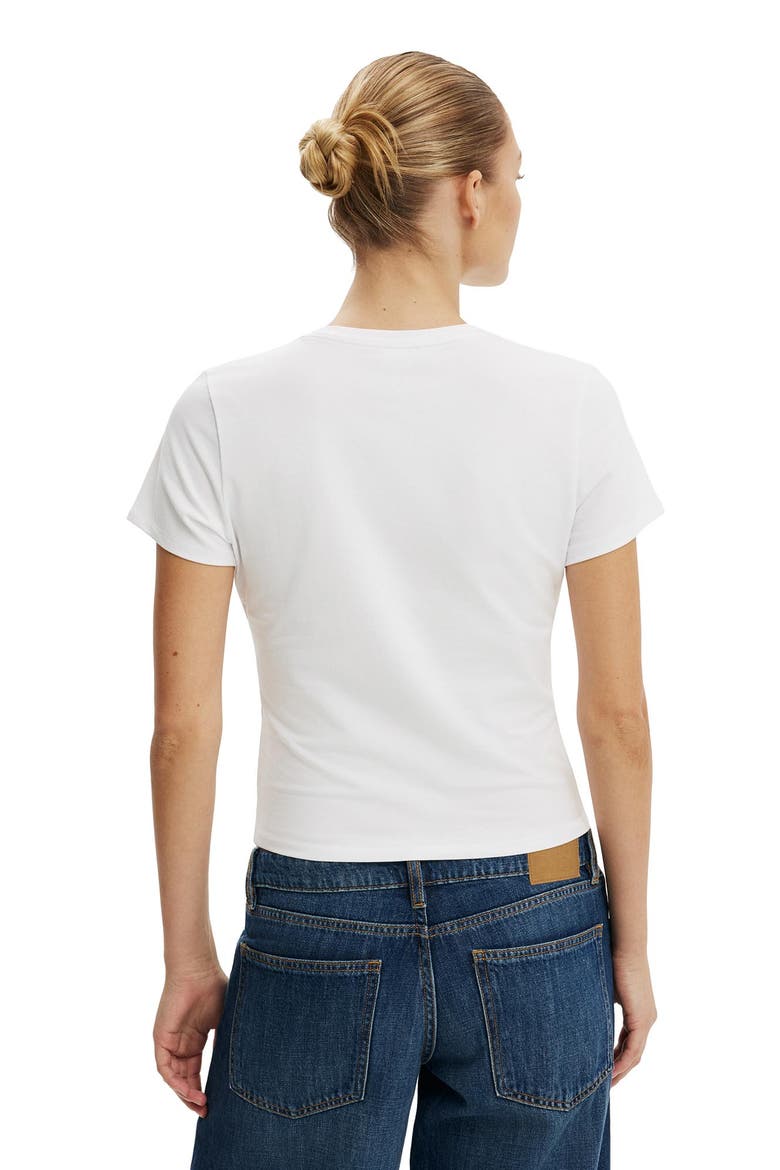 Women's Twist Short Sleeve Tee, Alternate, color, White