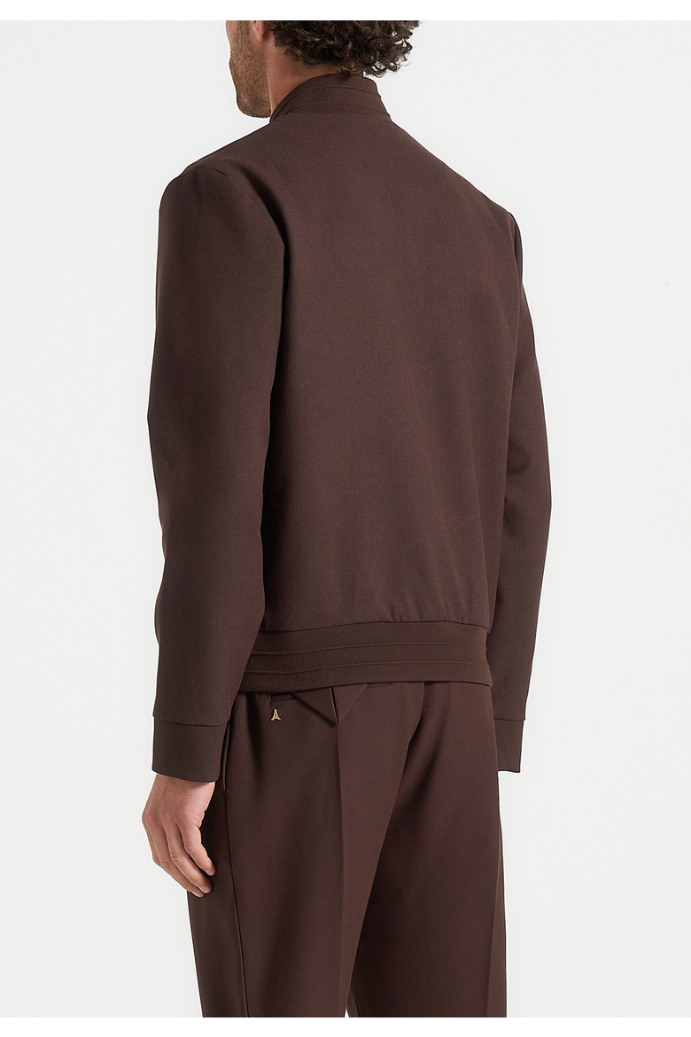 Sami - Tailored Wool Blend Bomber, Alternate, color, Brown