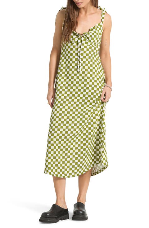 The Tie Strap Sleeveless Midi Dress