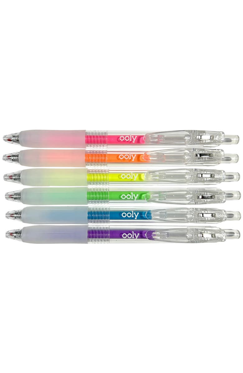 OOLY Jelly Gloss Deco Gel Pens 6 Count Color Set, Alternate, color, Multicolored