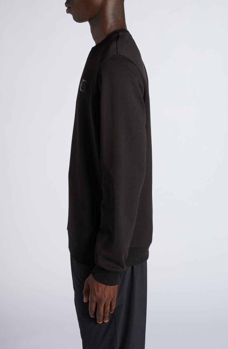 Moncler Logo Patch Cotton Sweatshirt, Alternate, color,