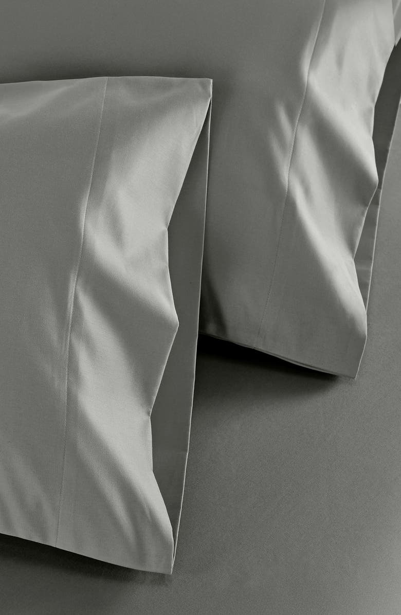 CALIFORNIA DESIGN DEN Set of 2 Pillowcases - Grand Indulgence 1000 Thread Count 100% Cotton Sateen, Alternate, color, Grey