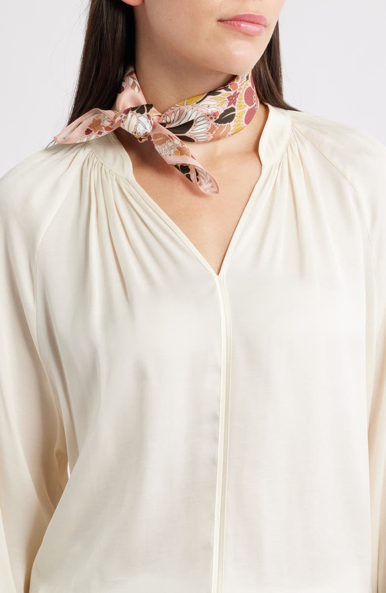 Longchamp Forest Square Silk Scarf, Main, color,