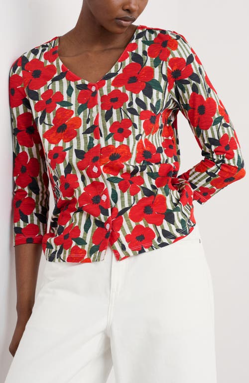 Seasalt Cornwall Studio Glass Organic Cotton Button-up Top In Red