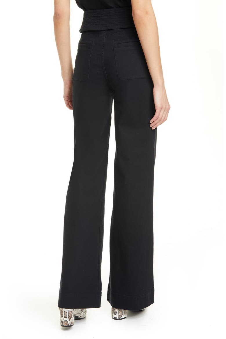 Wade Tie Waist Jeans, Alternate, color, NOIR