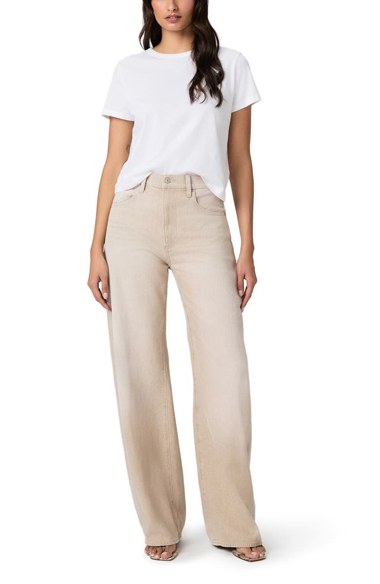 PAIGE Arellia High Waist Barrel Leg Jeans, Alternate, color, Soft Sepia