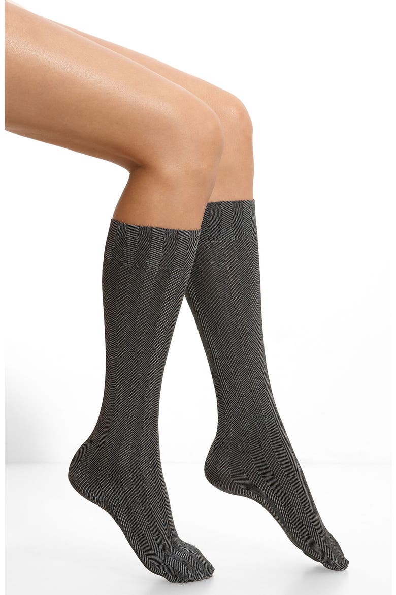 Trouser Socks, Main, color, CHEVRON BLACK