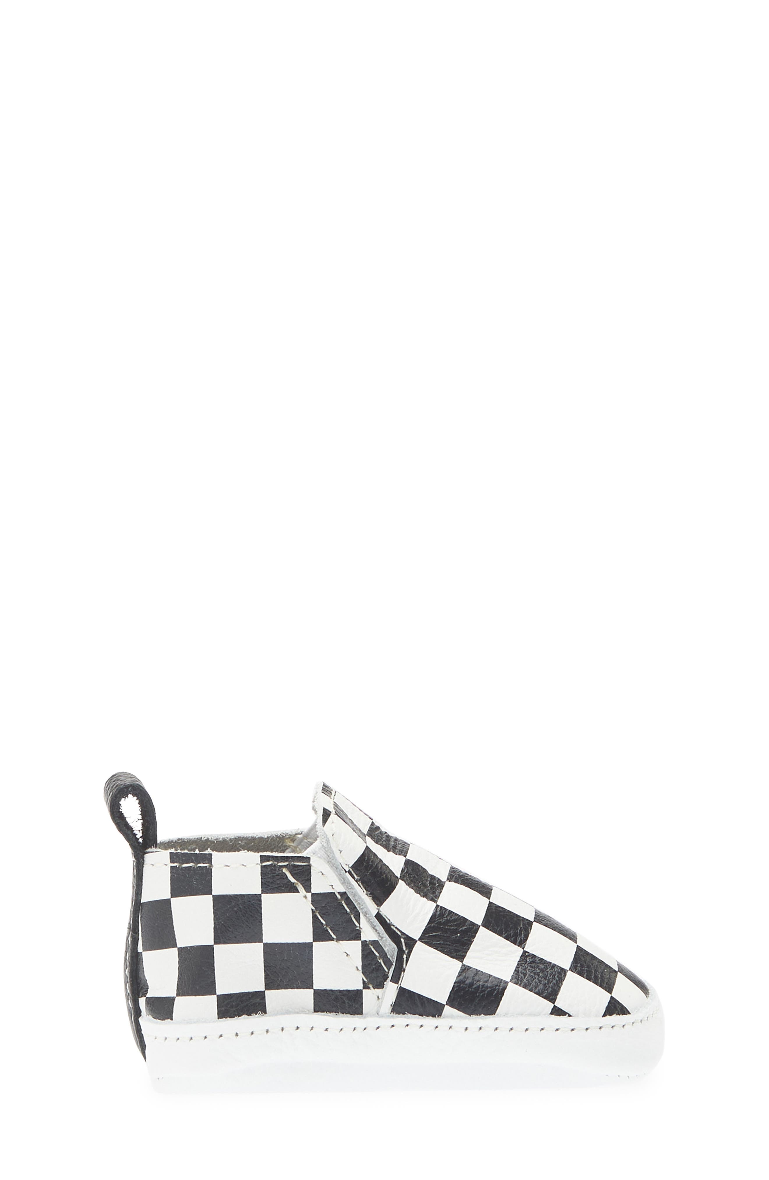 Kids' Leather Slip-On, Alternate, color, EBONY CHECK