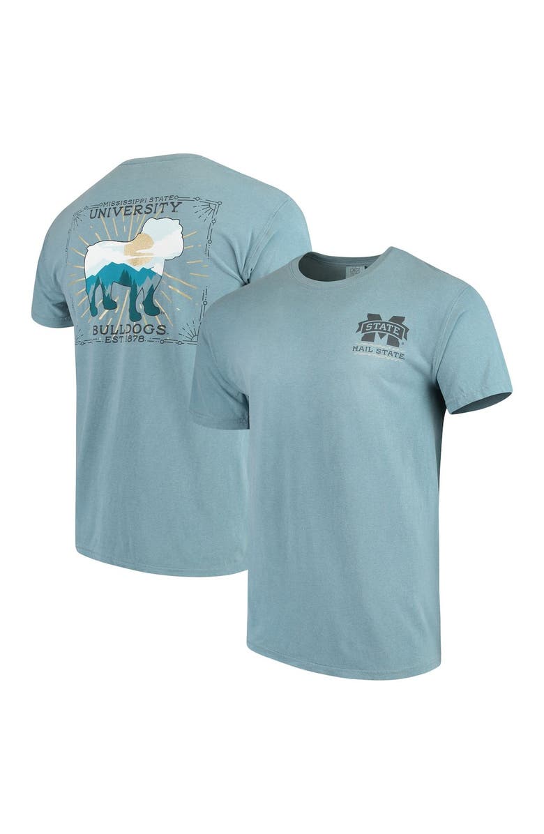 IMAGE ONE Men's Blue Mississippi State Bulldogs State Scenery Comfort Colors T-Shirt, Main, color,