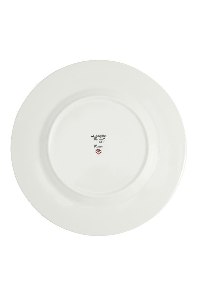 Red Splendor 22K Gold Accent Bone China Dinner Plate, Alternate, color, MULTI