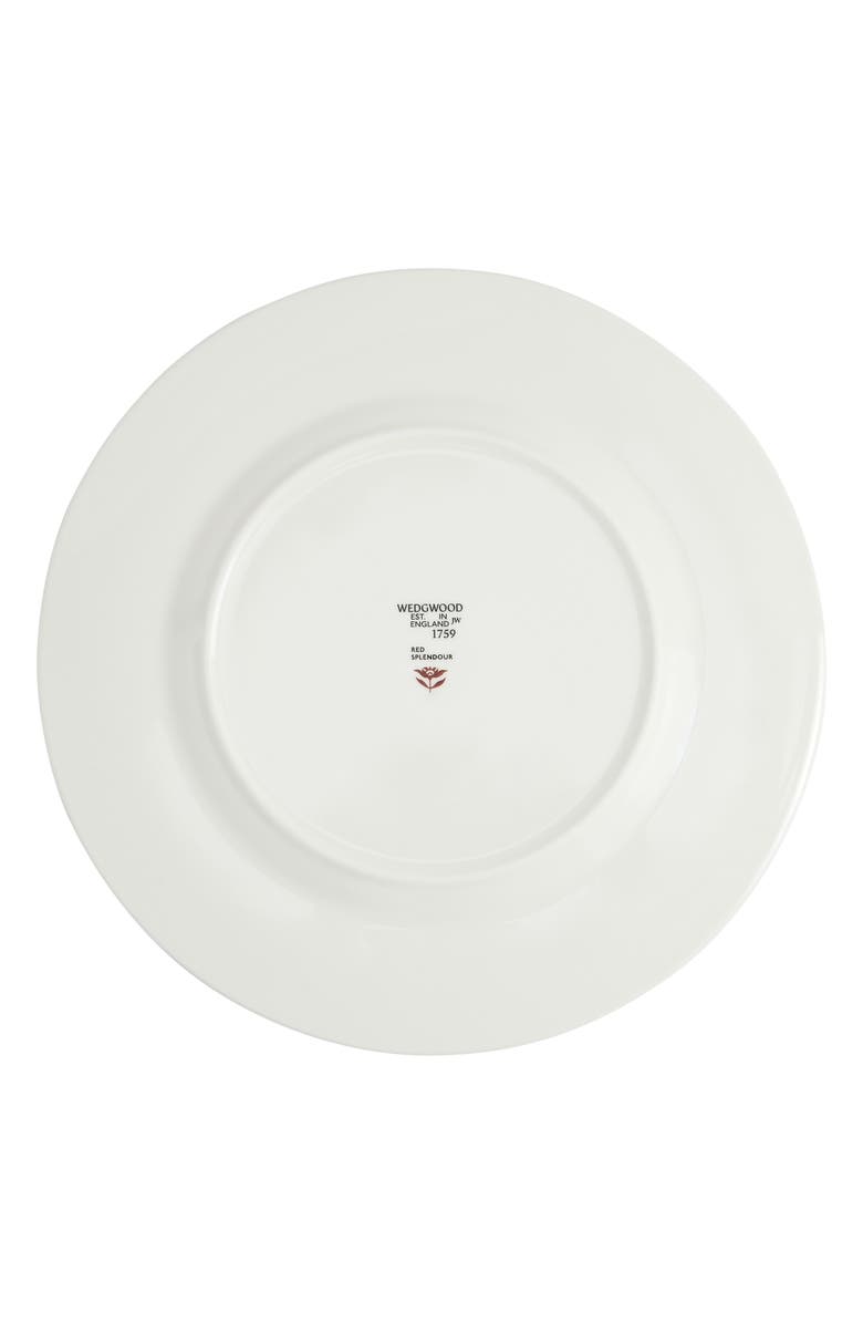 Wedgwood Red Splendor 22K Gold Accent Bone China Dinner Plate, Alternate, color, Multi