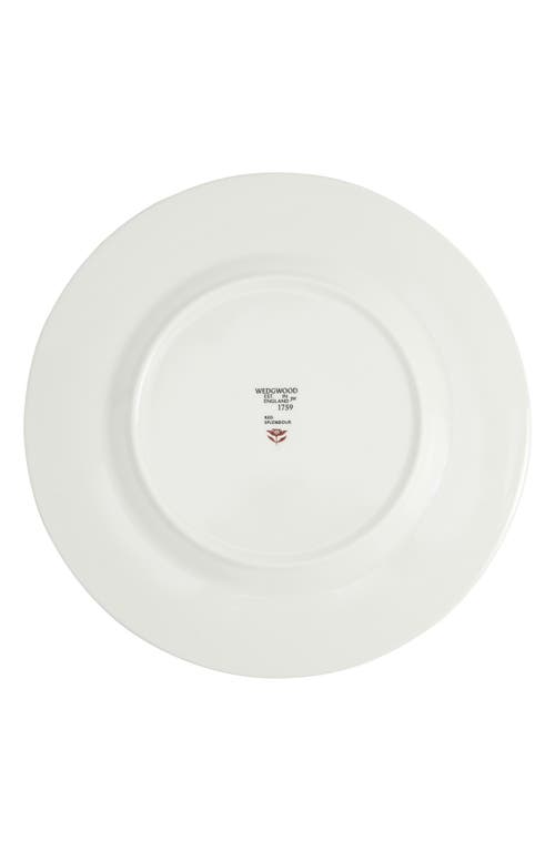 Wedgwood Red Splendor 22k Gold Accent Bone China Dinner Plate In Pink