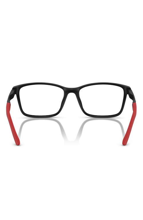 Scuderia Ferrari 57mm Pillow Optical Glasses In Matte Black/red