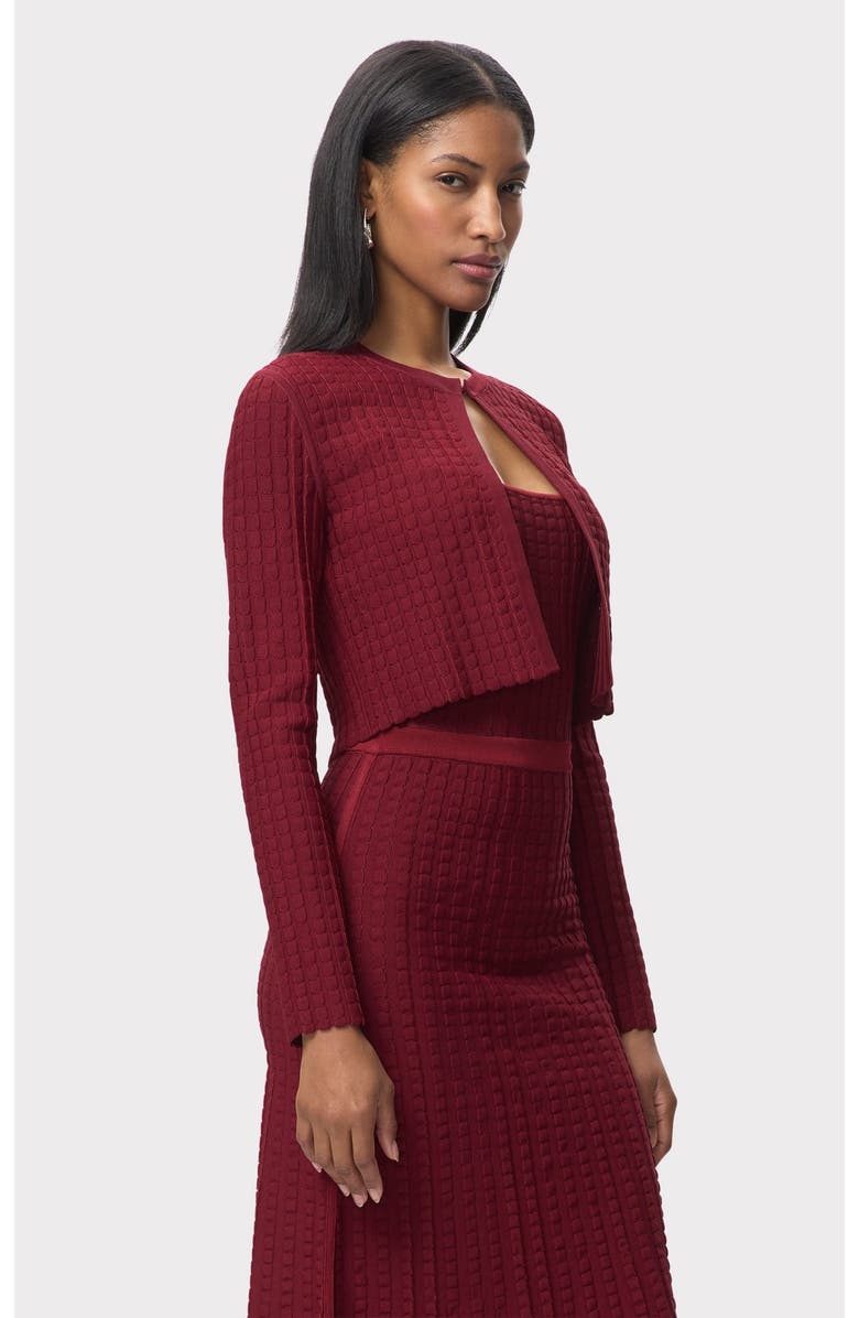 Herve Leger The Georgina Cardigan, Alternate, color, Redrock