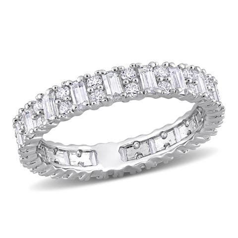 Moissanite Baguette Eternity Ring