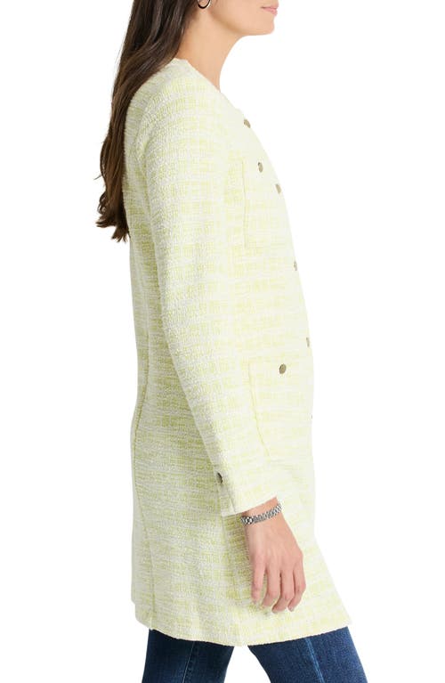 Nic + Zoe Nic+zoe Textured Statement Jacket In Green Mix