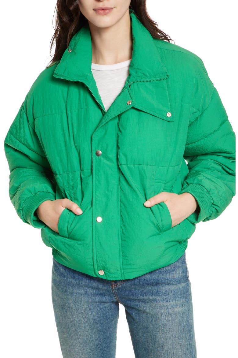 Cold Rush Puffer Jacket, Alternate, color, GREEN