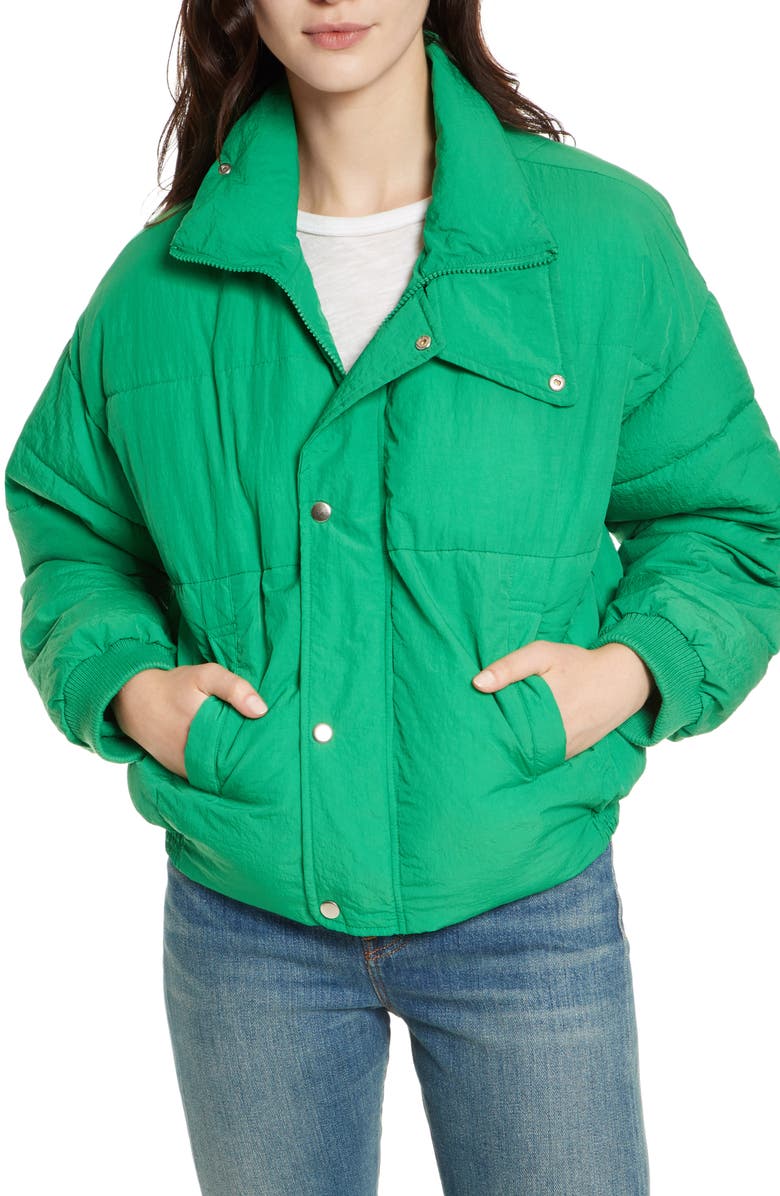Free People Cold Rush Puffer Jacket, Alternate, color, Green