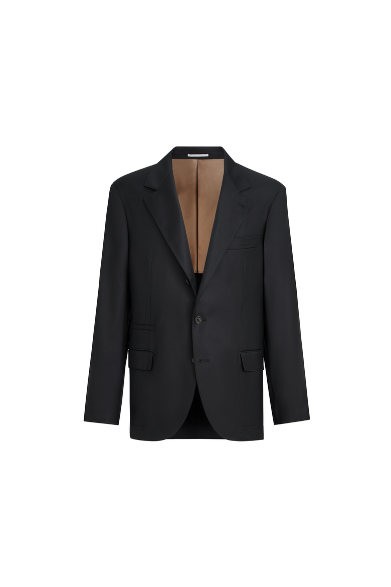 Super 150s virgin wool four season batavia twill blazer, Alternate, color, Black