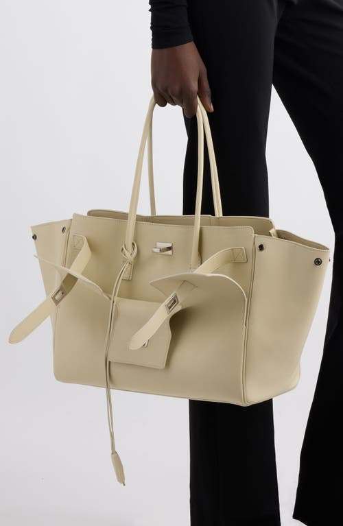 Balenciaga Medium Bel Air Calfskin Leather Tote In 9723 Soya