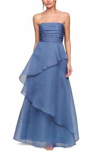Amica Strapless Organza Gown
