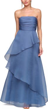 JS Collections Amica Strapless Organza Gown