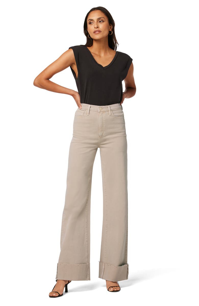 Joe's The Mia High Waist Cuff Raw Hem Wide Leg Jeans, Alternate, color, 