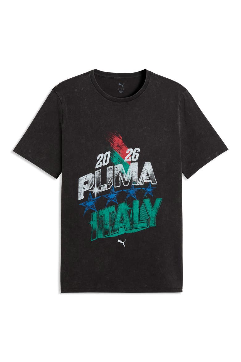 Fanpack '90s Bespoke Italy Cotton Graphic T-Shirt, Alternate, color, PUMA BLACK/ SPORT GREEN