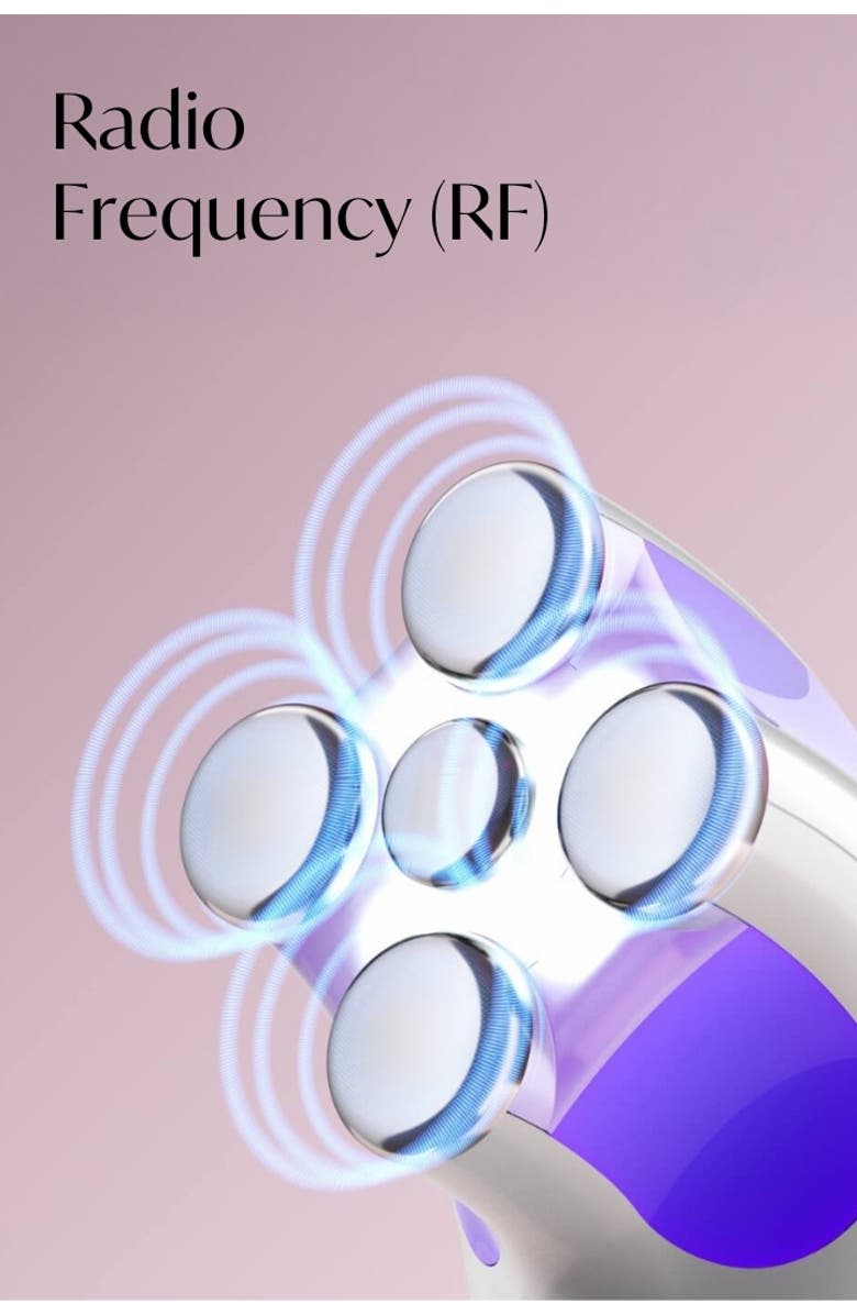 FANCII EMS Facial Massager with LED Therapy, Alternate, color, White