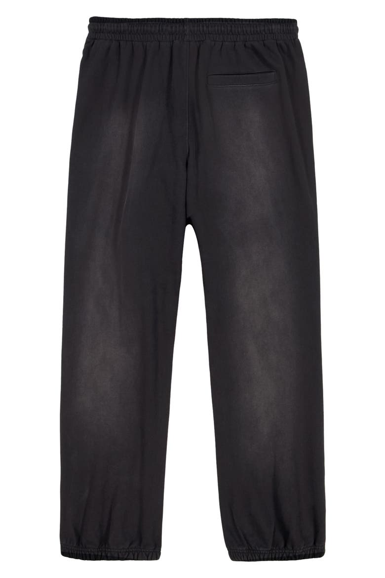 Diag Garment Cotton Washed Joggers, Alternate, color, BLACK
