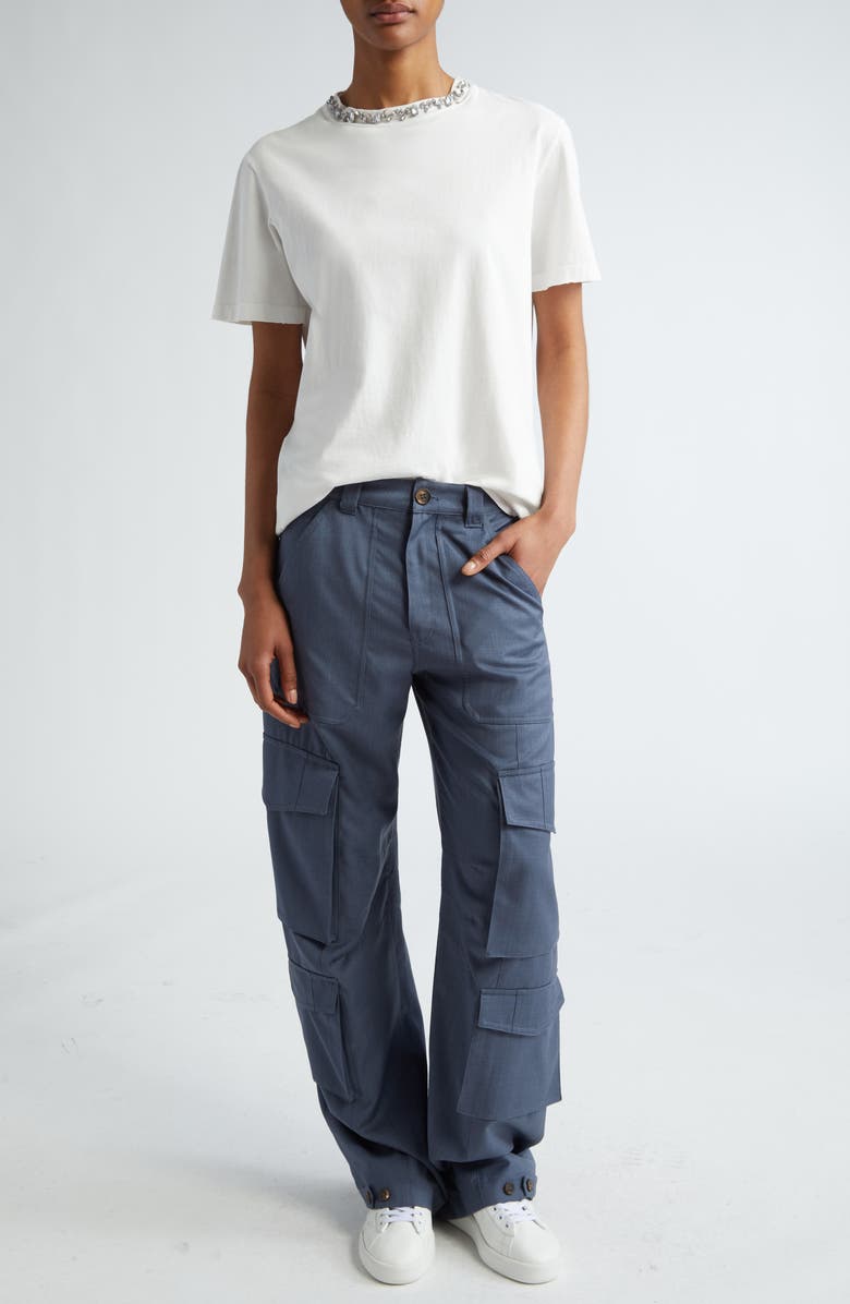 Golden Goose Distressed Cotton T-Shirt, Alternate, color, Vintage White