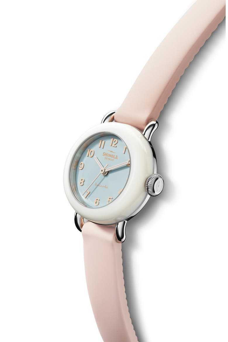 Detrola Pee Wee Silicone Strap Watch, 25mm, Alternate, color, SOFT TEAL