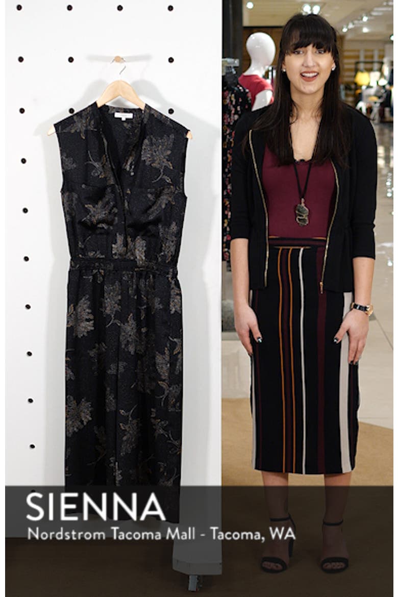 Woodblock Floral Sleeveless Jumpsuit video