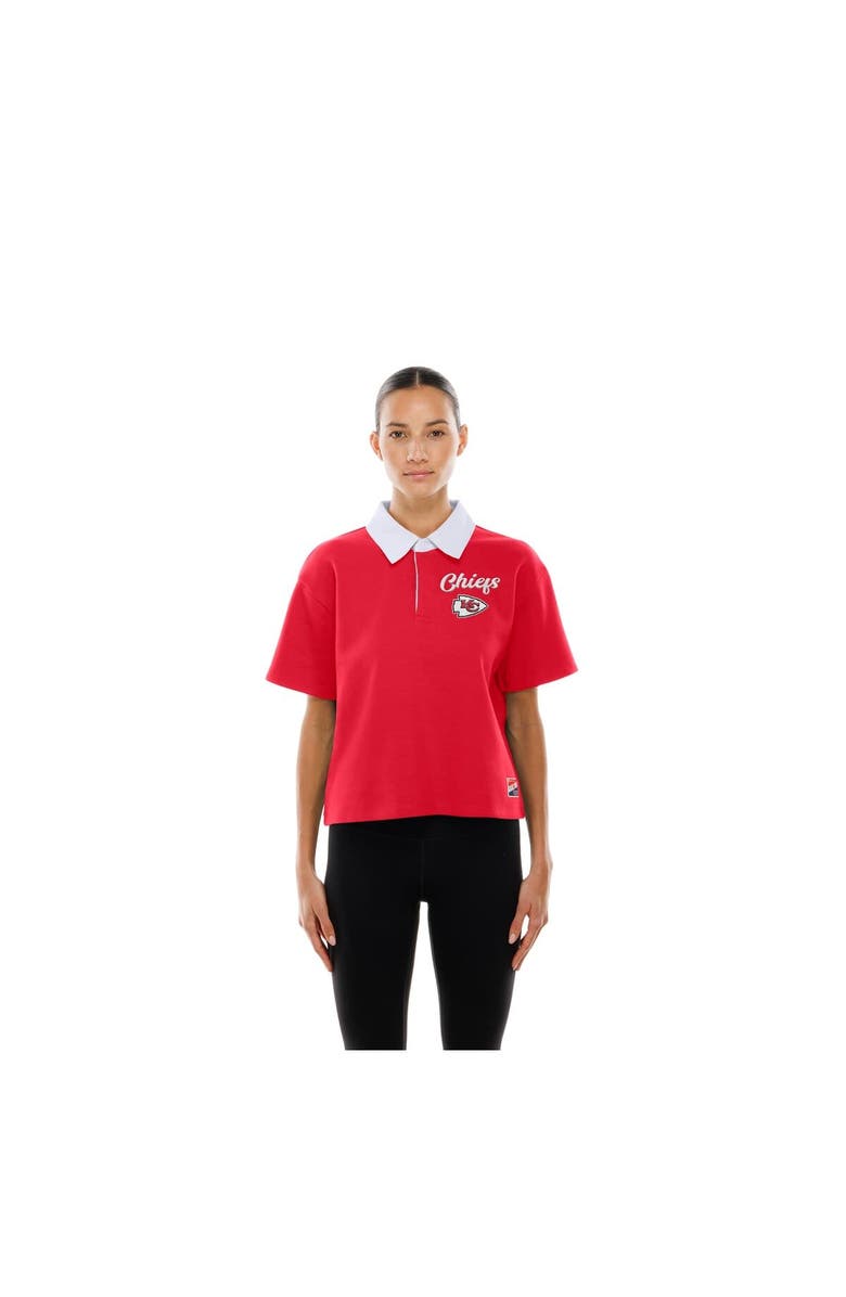New Era Women's New Era Red Kansas City Chiefs Throwback Boxy Cropped Polo, Alternate, color, Red