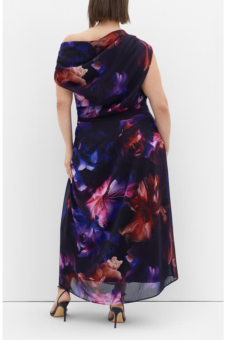 Vivid Floral One-Shoulder Maxi Dress, Alternate, color, VIVID FLORAL