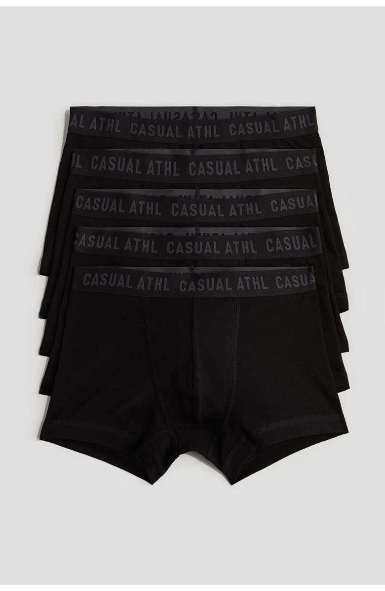 H&M 5-pack Trunks, Main, color, Black/Casual