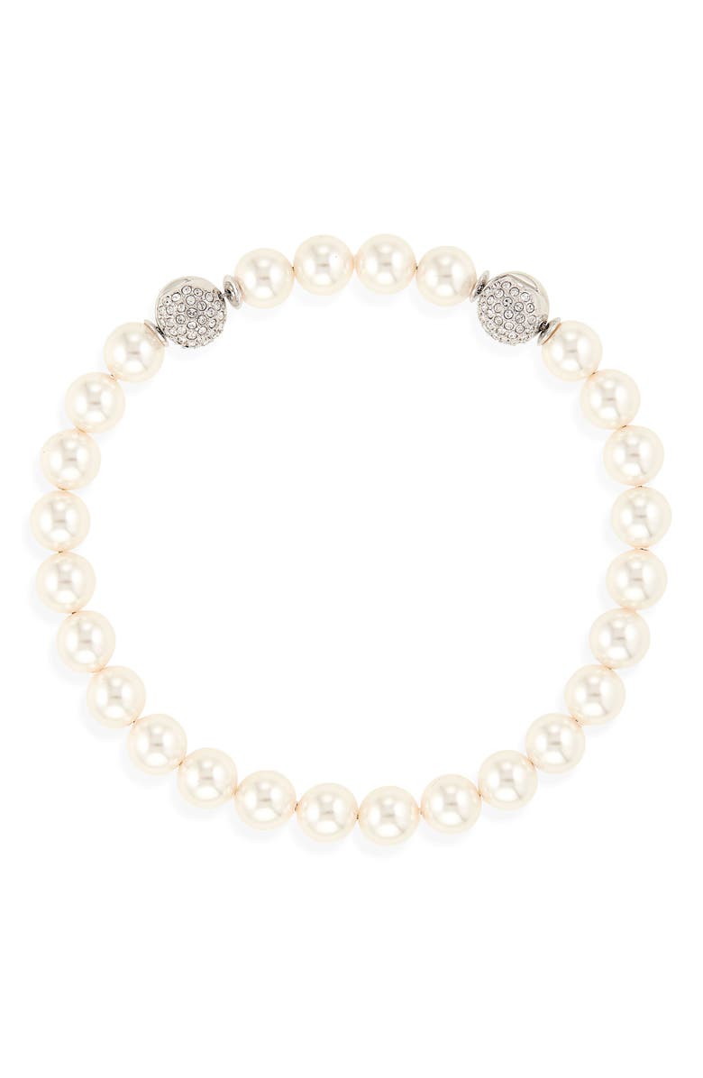 Swarovski Matrix Bracelet, Main, color, White/ Silver